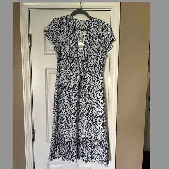 Rails Kiki Dress NWT - Cobalt Static Leopard Midi Dress - SMALL - Picture 3 of 5